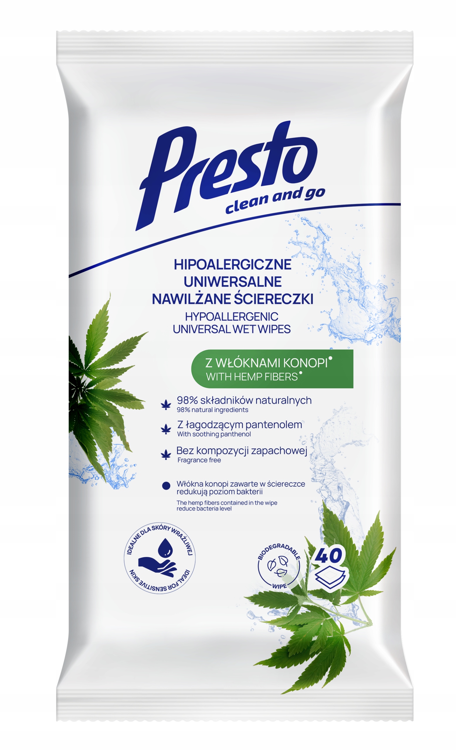 Levně 9X Presto univerzální Eco s konopím 40 ks