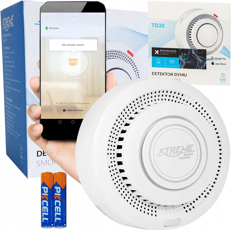 

Czujnik Dymu Smoke Detector Alarm WiFi Tuya Smart