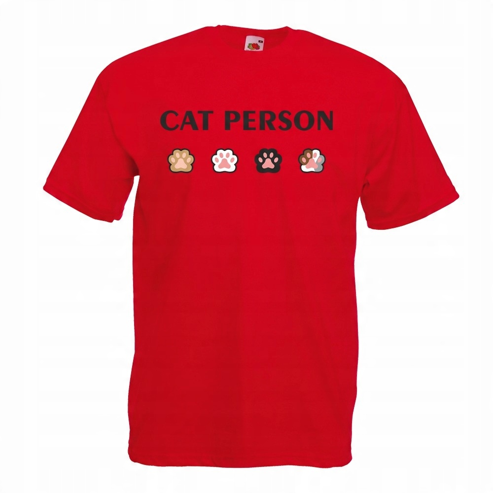 

Koszulka cat person kociarz kot S czerwona