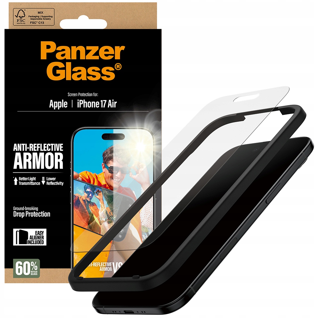 Szkło hartowane PanzerGlass do iPhone Air, mocne, dopasowane, ochronne
