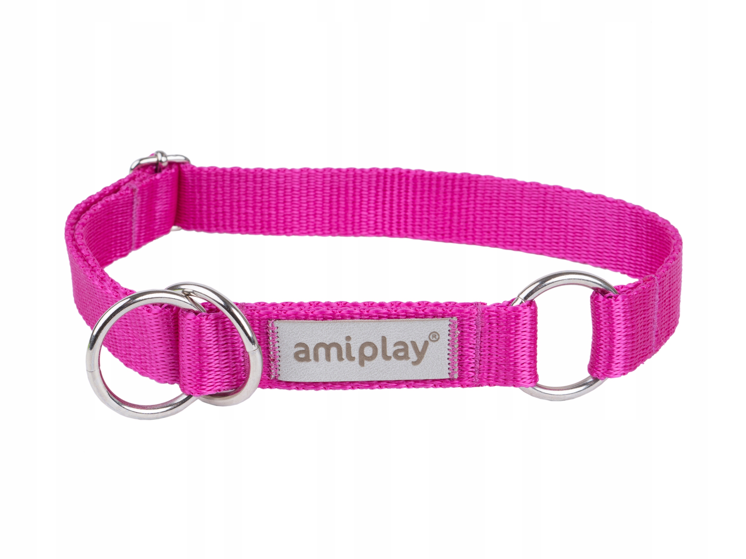 

amiplay Obroża półzaciskowa Samba M Różowa