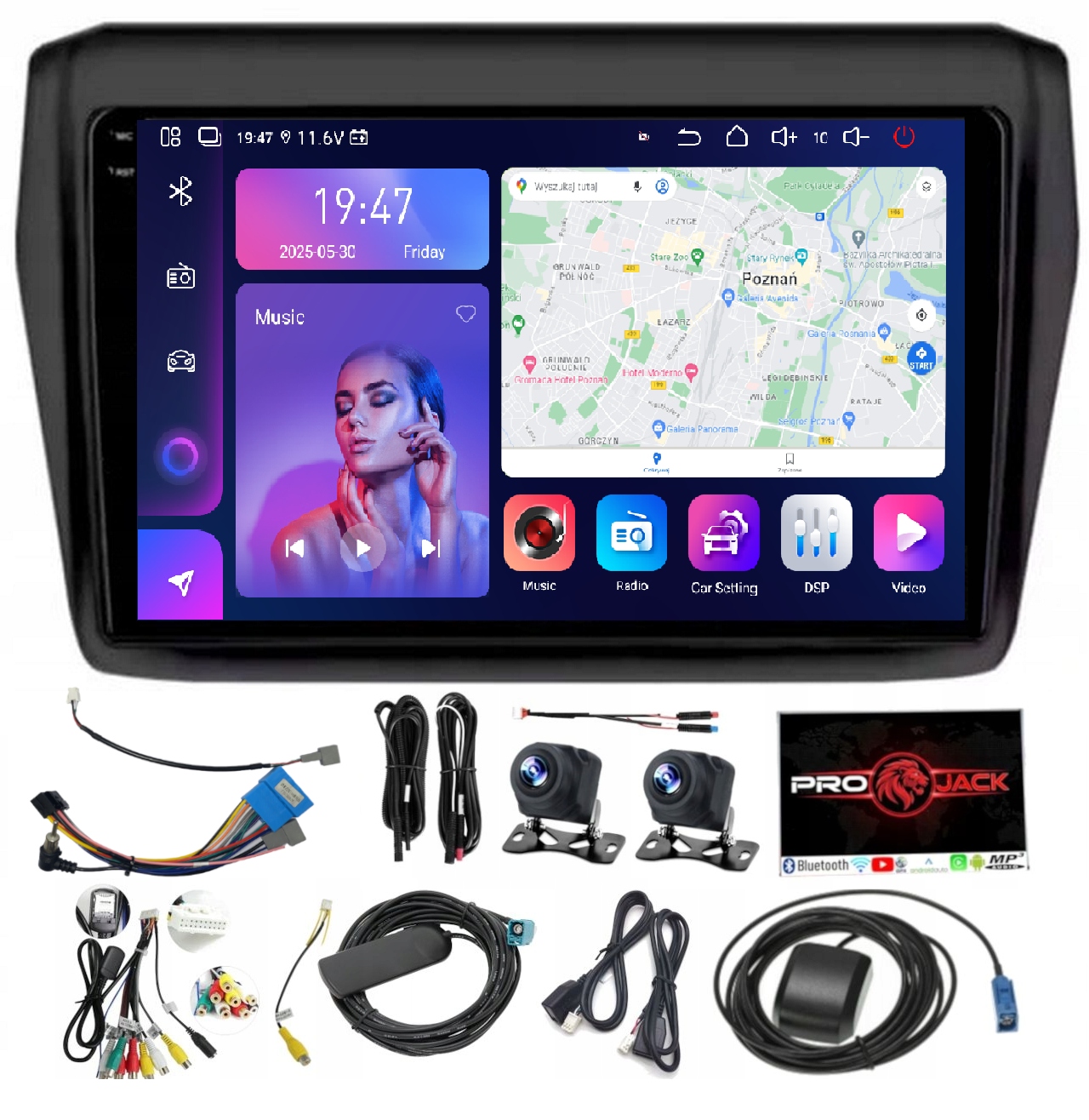 Rádio Navigácia Suzuki Swift 2017-2022 Carplay Android 8/256GB Sim
