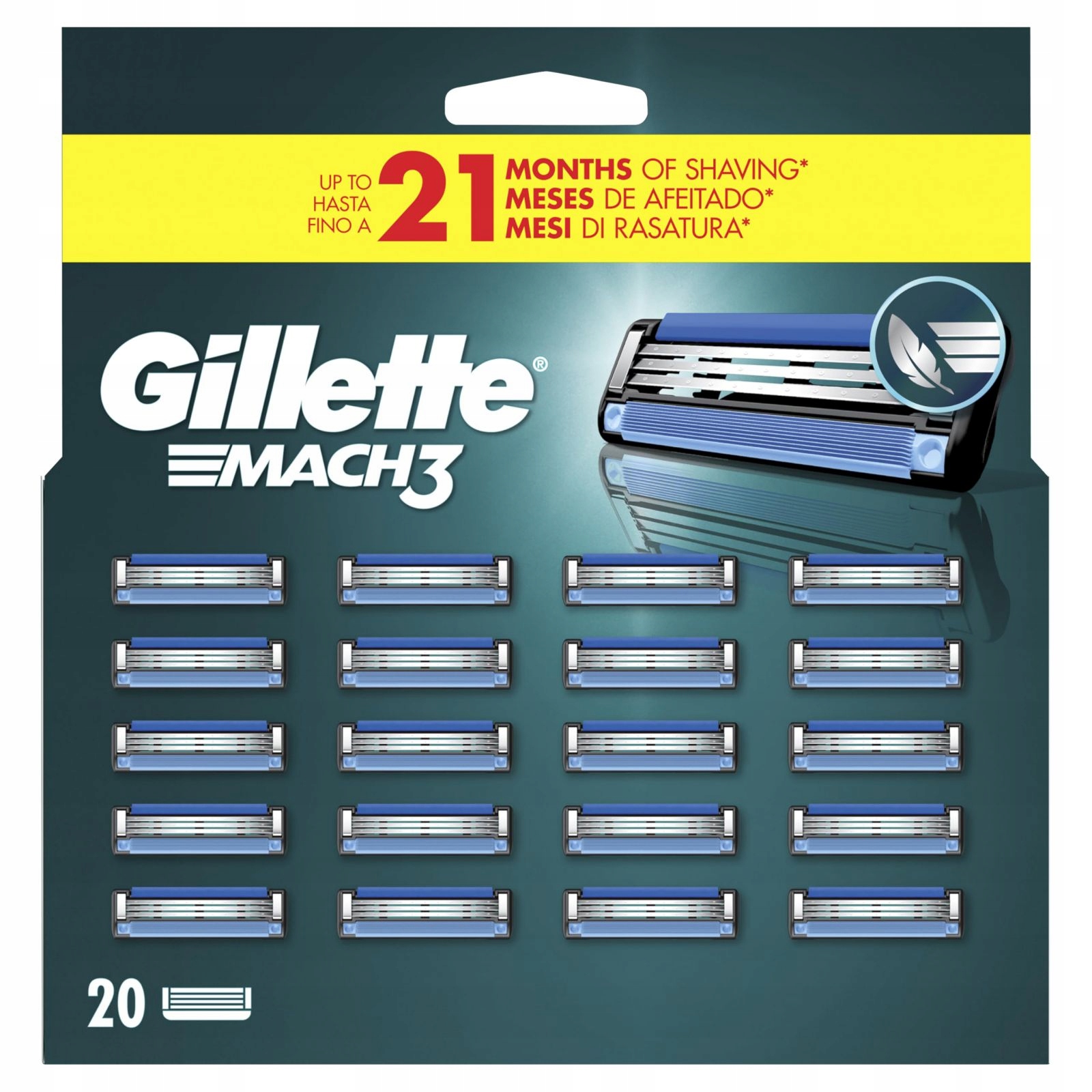 Gillette MACH3 Náhradní Břity Pro Muže, Holicí Strojek S 3 Břity, Holení