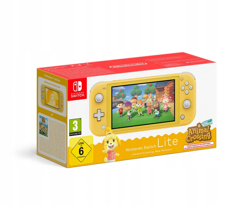 Nintendo Switch Lite Yellow Acnh bundle