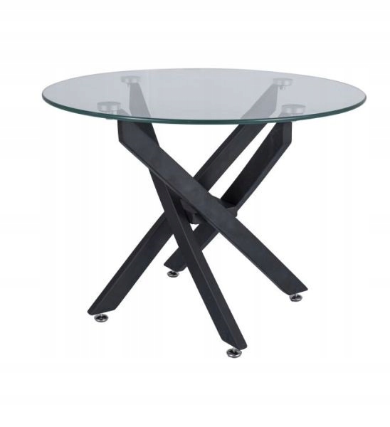 Lavica stolík Agis A transparentná/čierna, priemer 60 cm, Sig