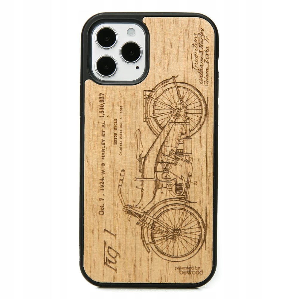 Pouzdro Bewood pro iPhone 12/12 Pro Harley Patent Aniegre