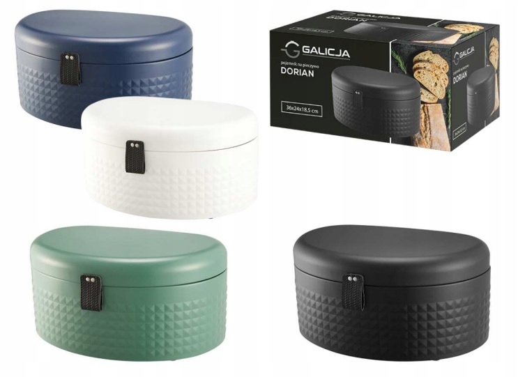 Pojemnik na pieczywo / Chlebak DORIAN Czarny Galicja 2433 Kod producenta 29242