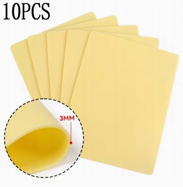 Sada 10 listů umělé kůže na tetování 20x30x0,3 cm (A4) obtisk Bonus