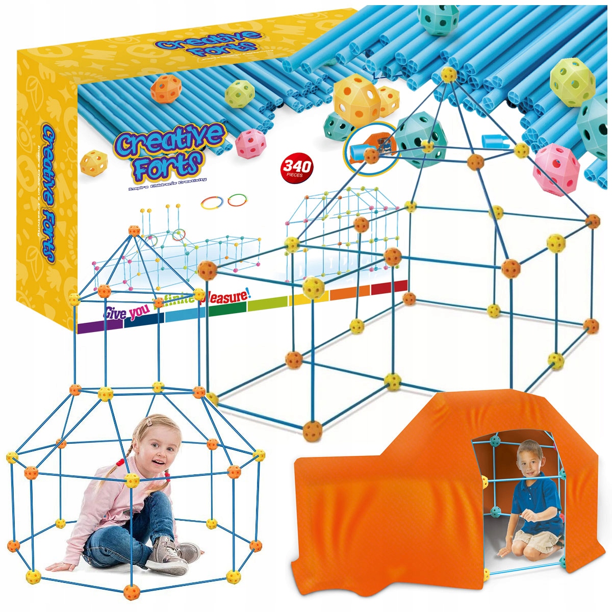 KLOCKI KONSTRUKCYJNE PATYCZKI BUDOWANIE FORTU BAZY