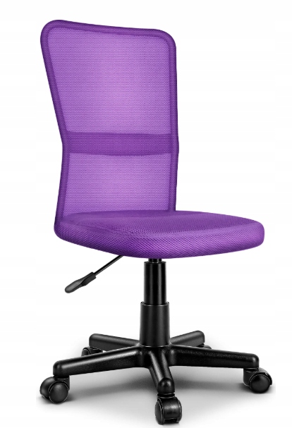 Krzesło Biurowe Fotel Tresko Fioletowe Obrotowe Regulowana Wysokość