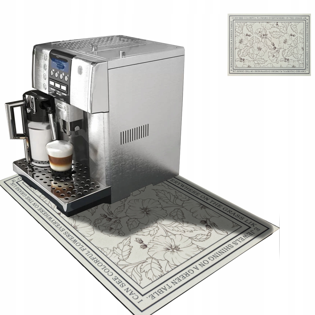 LUXUS EDÉNYSZÁRÍTÓ SZŐNYEG KÁVÉFŐZŐ ALAPOZÓ VÍZFORRALÓ 30x40