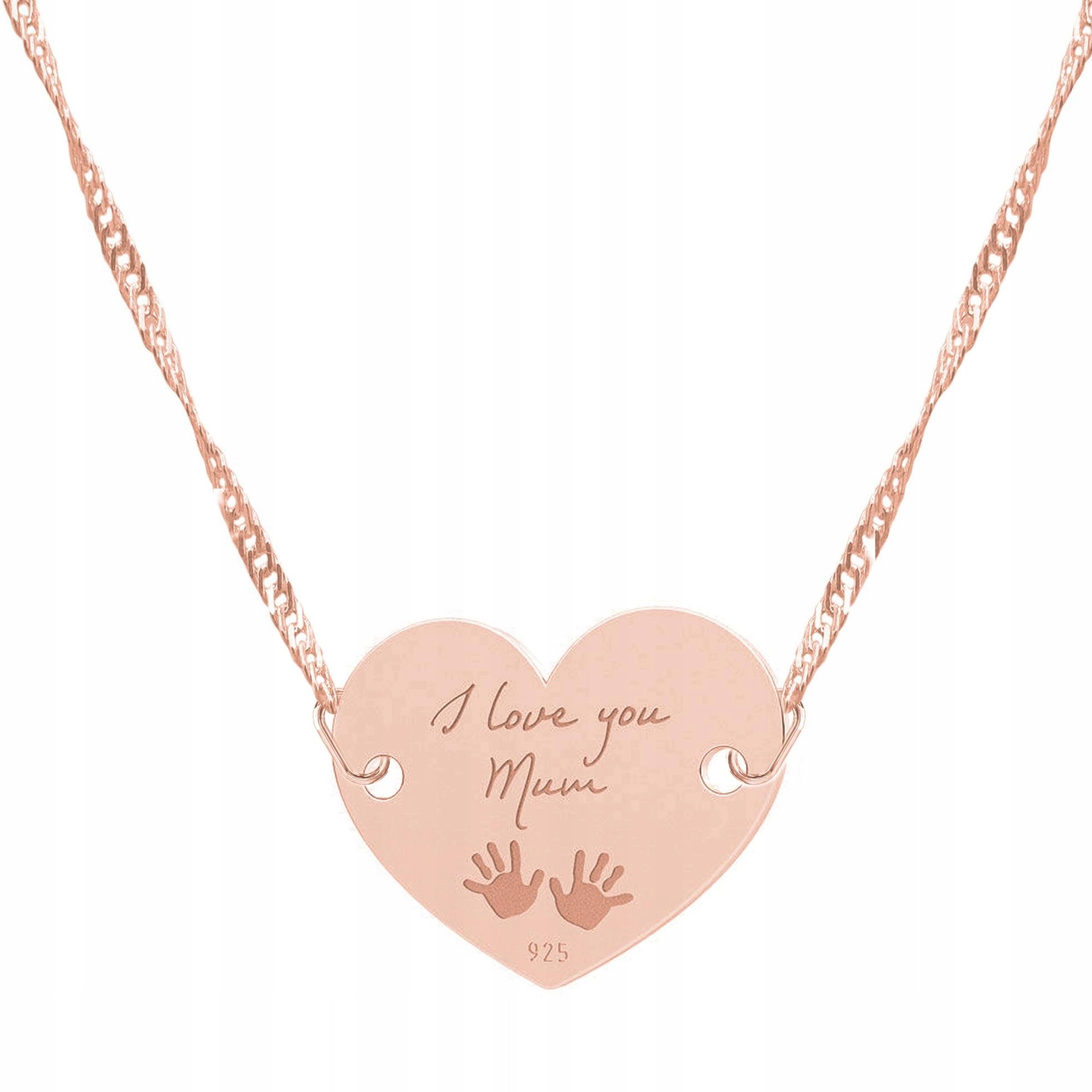 Pozlacený náhrdelník s dětskýma rukama Family Rukojeť Ruce Stříbro 925