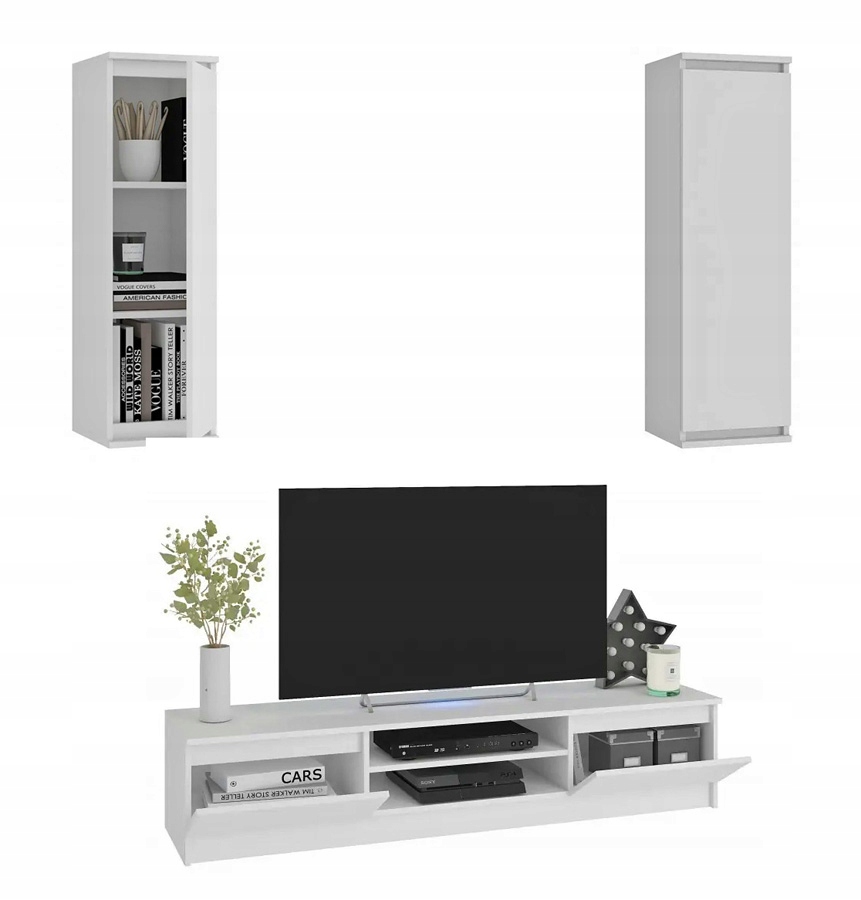 MEBLOŚCIANKA DO SALONU SZAFKA RTV WISZĄCE SZAFKI Kod producenta MEBCLPBIA001