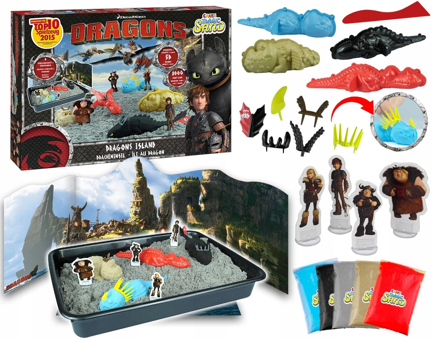 CRAZE 54292 Zestaw Smoki DRAGONS piasek kinetyczny Marka Craze