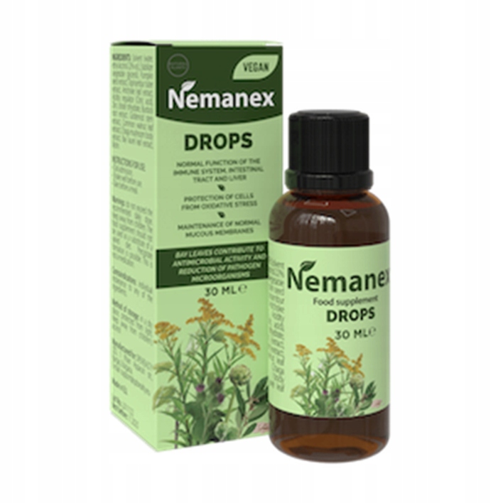 Nemanex Drops krople 30 ml | Cynk Biotyna Karczoch Orzech Wawrzyn Nawłoć