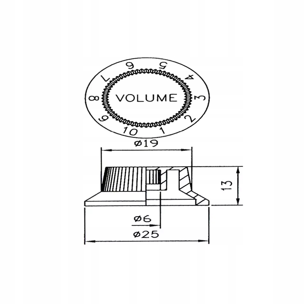Kera Audio GST0330V - gałka / nakładka VOLUME do gitary elektrycznej Kod producenta GST0330V