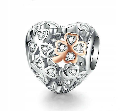 

Charms do Pandora serce koniczynka szczęście 925