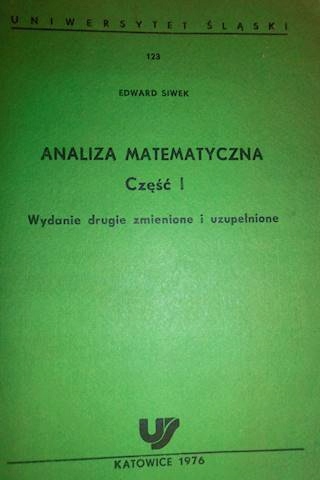 Analiza matematyczna cz 1 - Siwek