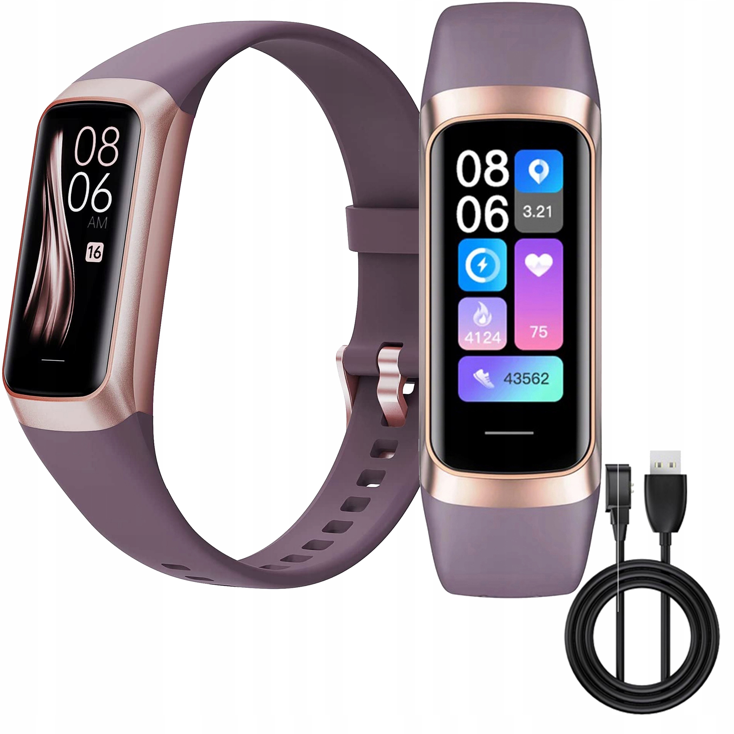 ZEGAREK SMARTWATCH SMARTBAND SPORTOWY PRO PULS SPORT DAMSKI FIT SMS OPASKA Wodoszczelność poniżej 20m = WR20