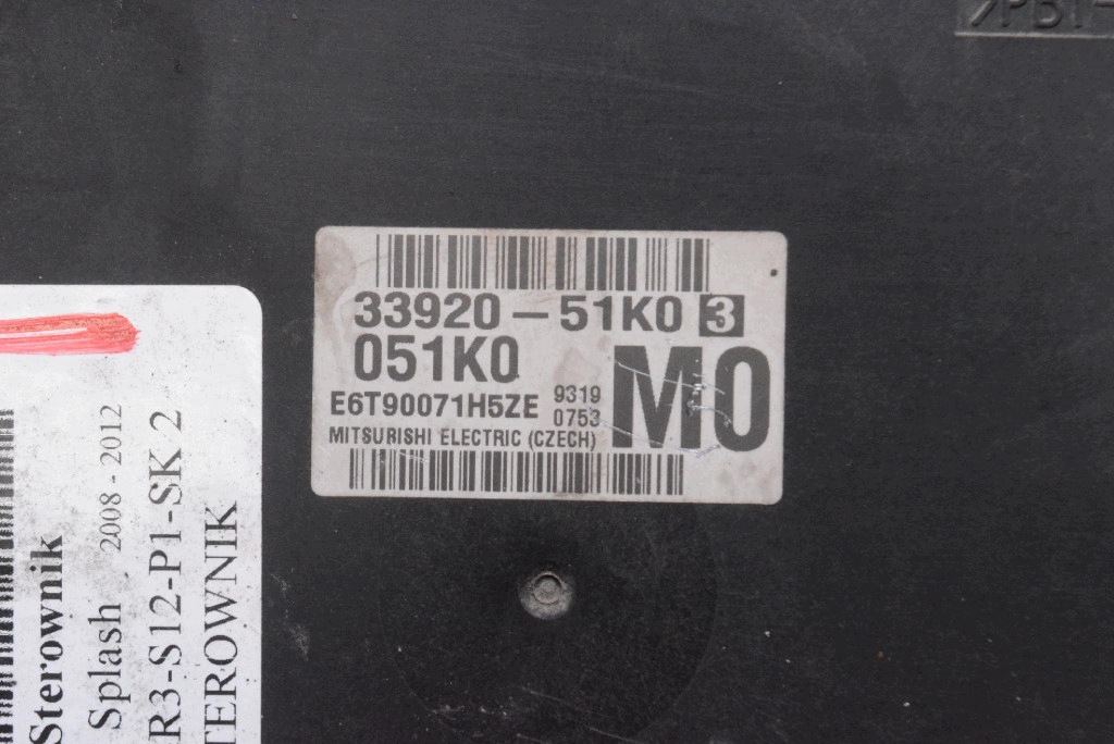 control unit computer of the engine 33920-51K03 SUZUKI SPLASH 1.0 12V 65 KM 08-12