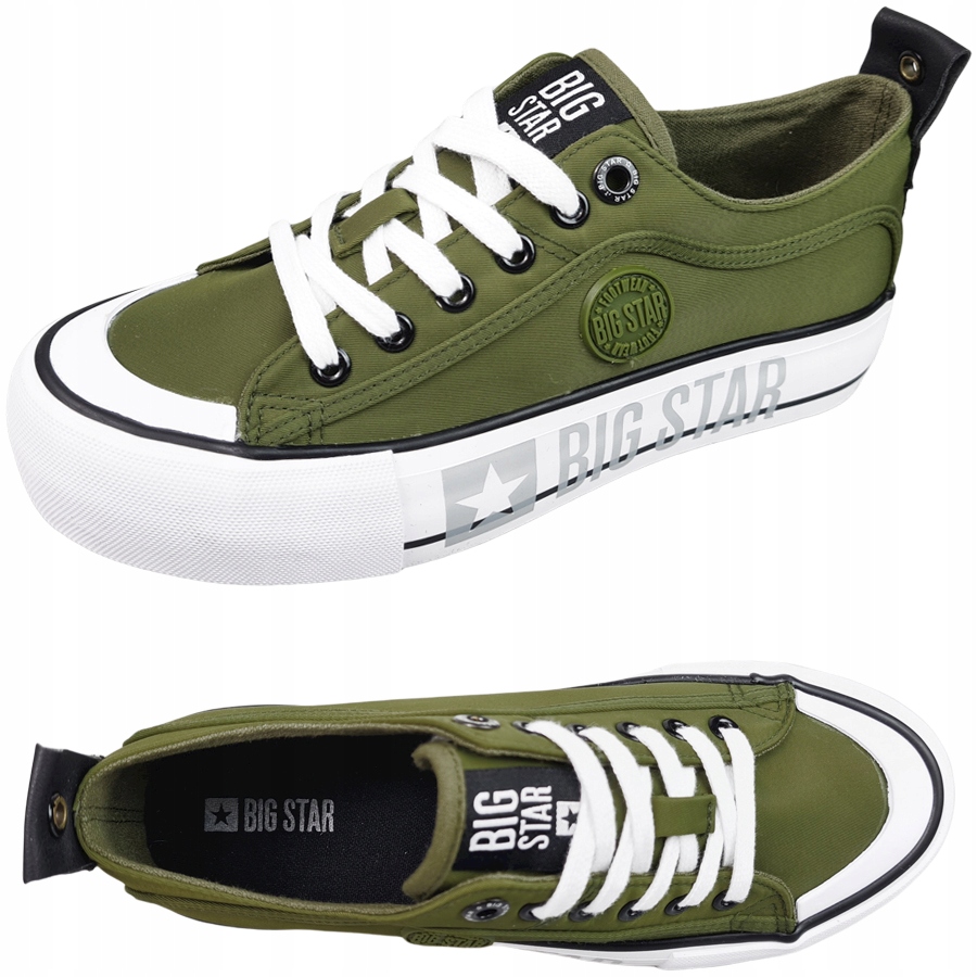 

Trampki Big Star zielone na platformie II274024 36