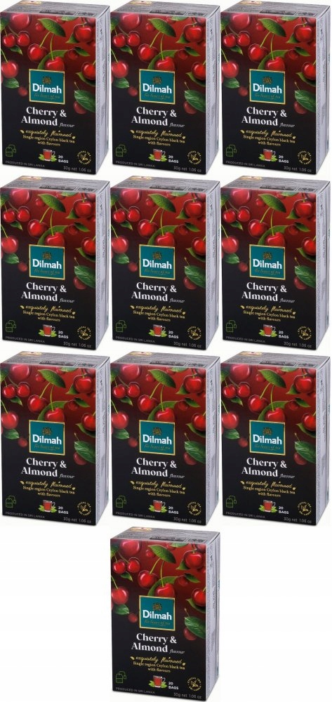 Dilmah Cherry i Almond EX20 herbata z zawieszką x10
