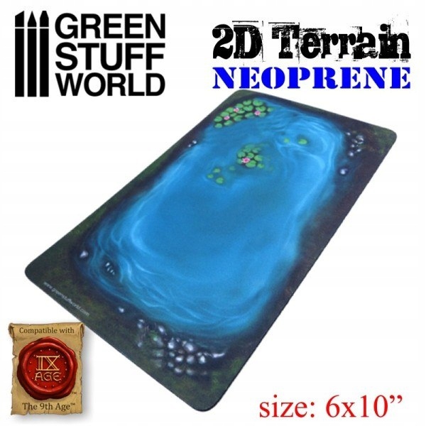 2D Neoprene Terrain - Lake with leaves teren