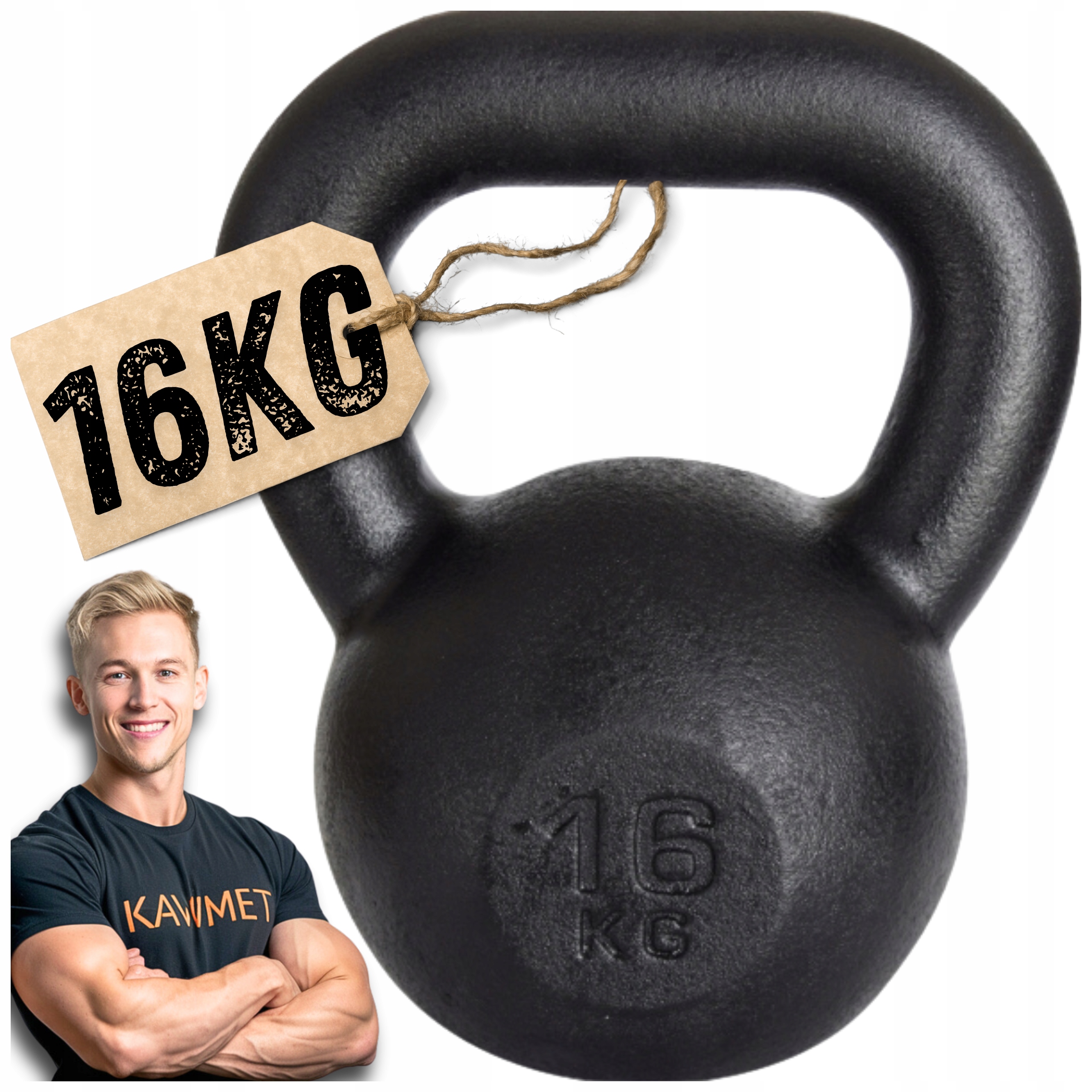 Kettlebell litinový závaží kula kettle kettleball domácí posilovna fit 16 kg