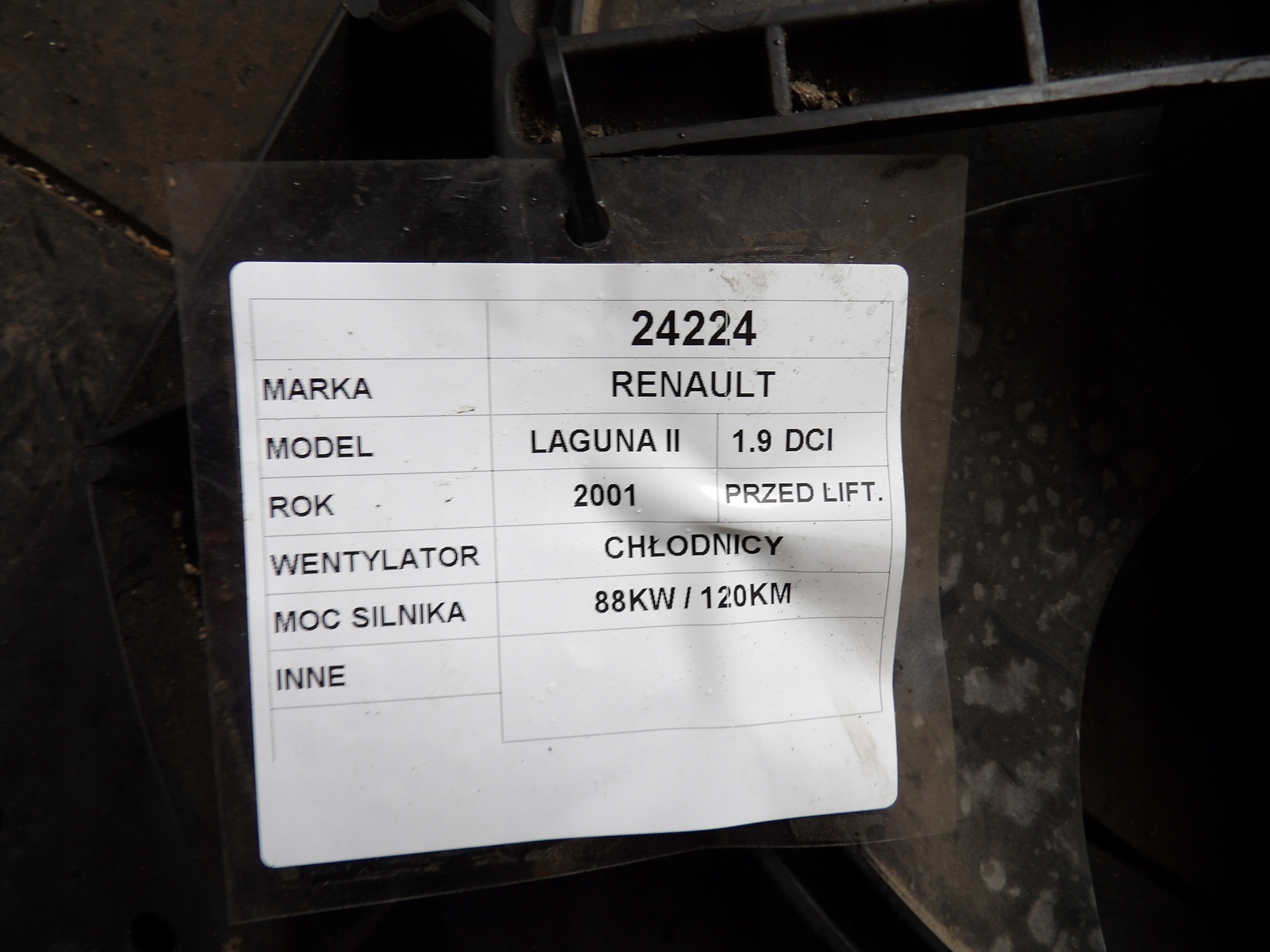 Renault Laguna II ventilátor chladiče 1,9DCI 1831068000