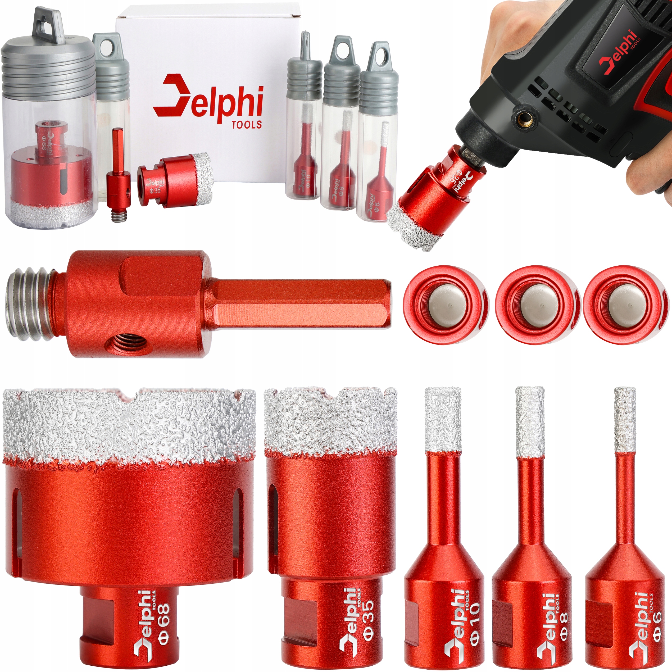 OTWORNICA DIAMENTOWA KORONKA DO GRESU M14 ZESTAW