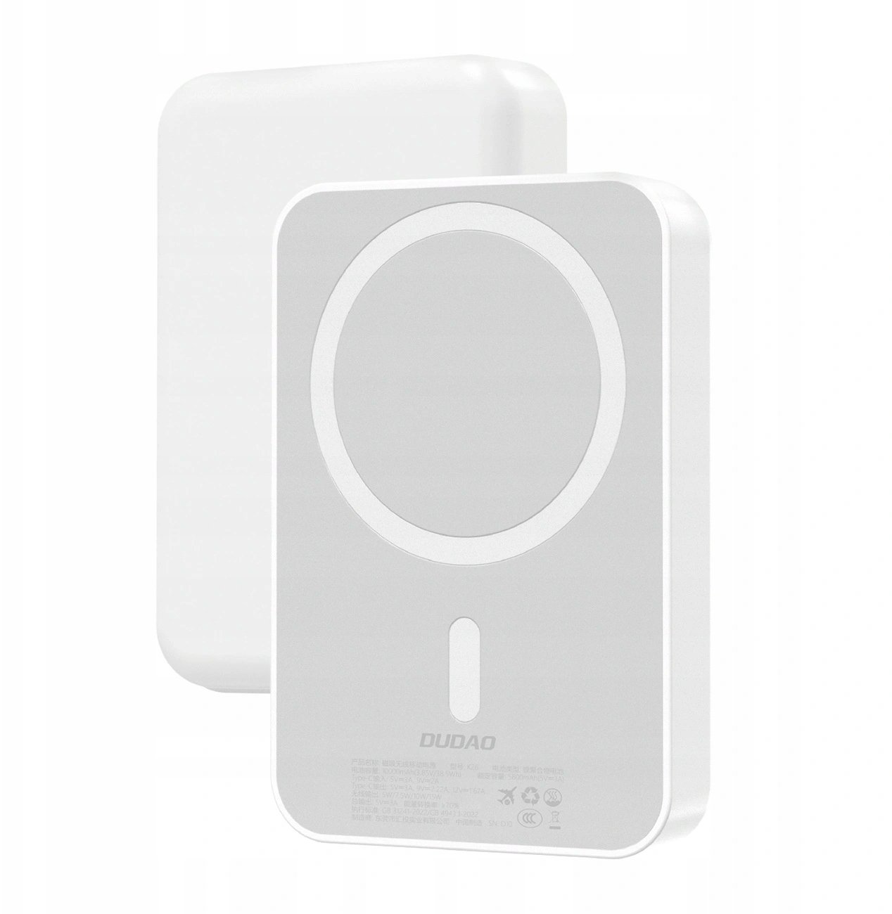 Dudao Dudao K26 10000mAh 20W Usb-a Usb-c MagSafe biały