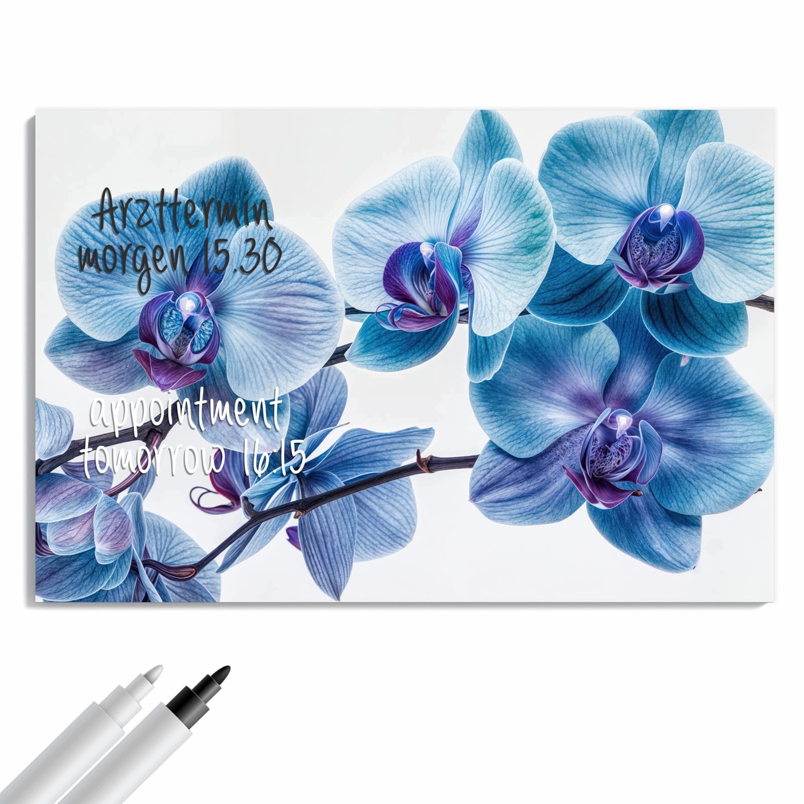 Magnetická tabule Niebieské Orchideje Květina 60 × 40 cm