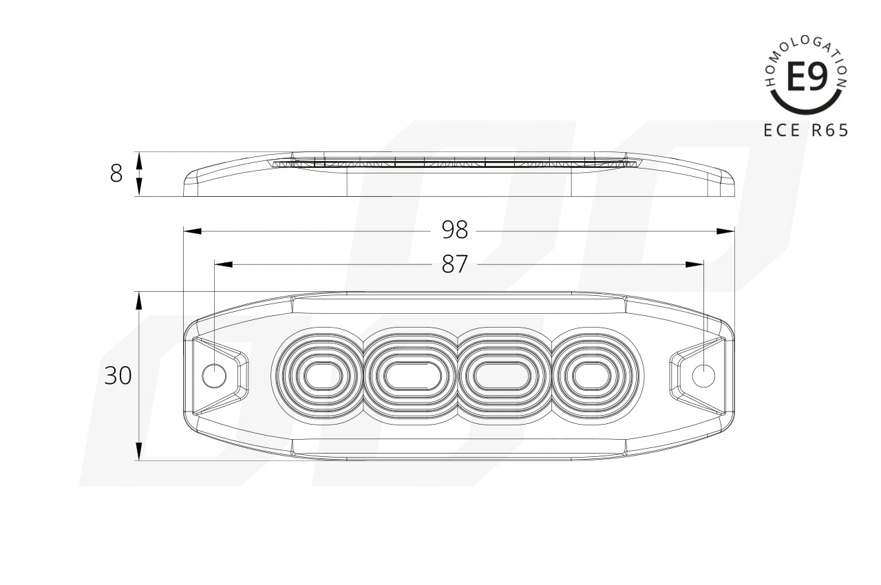 LAMPA BŁYSKOWA OSTRZEGAWCZA LED STROBOSKOP 12/24V Informacje dodatkowe żarówki w zestawie