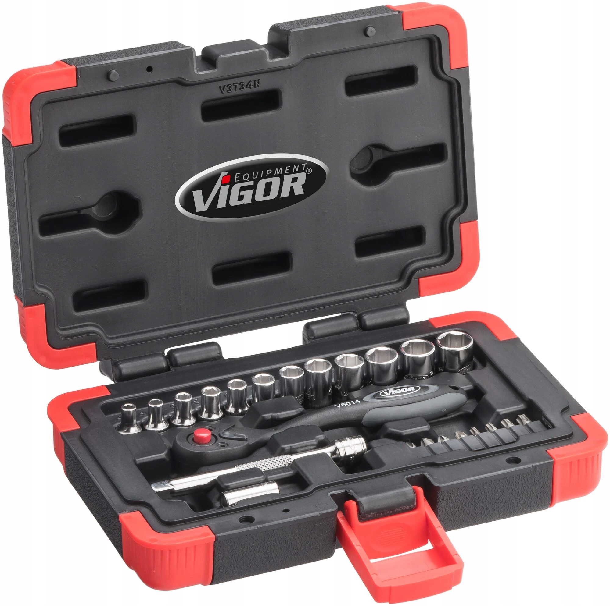 Vigor V3734N, Súprava nástrčných kľúčov 1/4" (6,3 mm) 23dielna