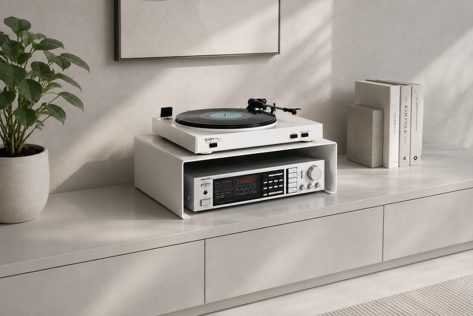 Podstavec gramofon zesilovač přehrávač audio stůl stojan vinylový