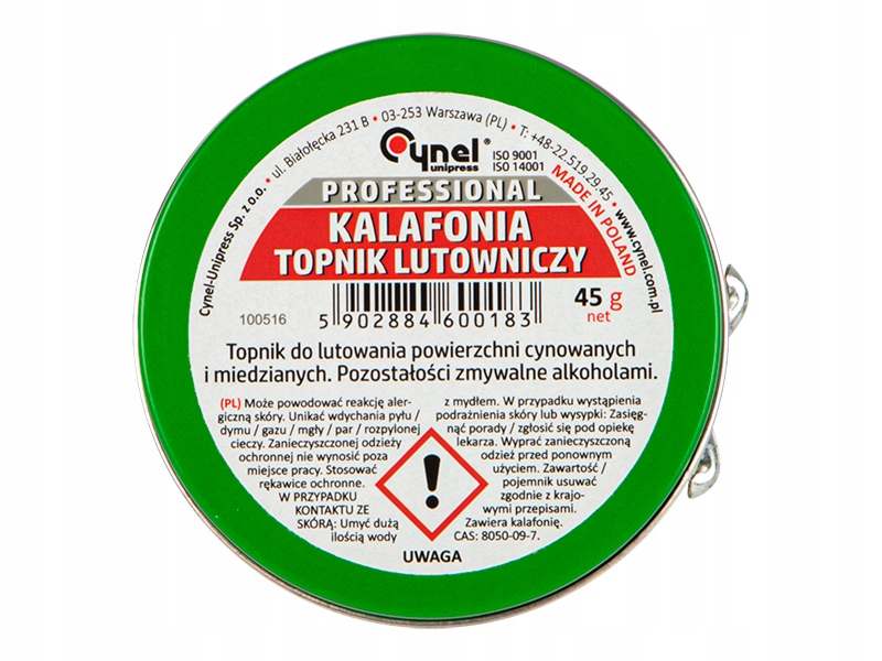 KALAFONIA LUTOWNICZA TOPNIK 45g CYNEL Kod producenta 3759#