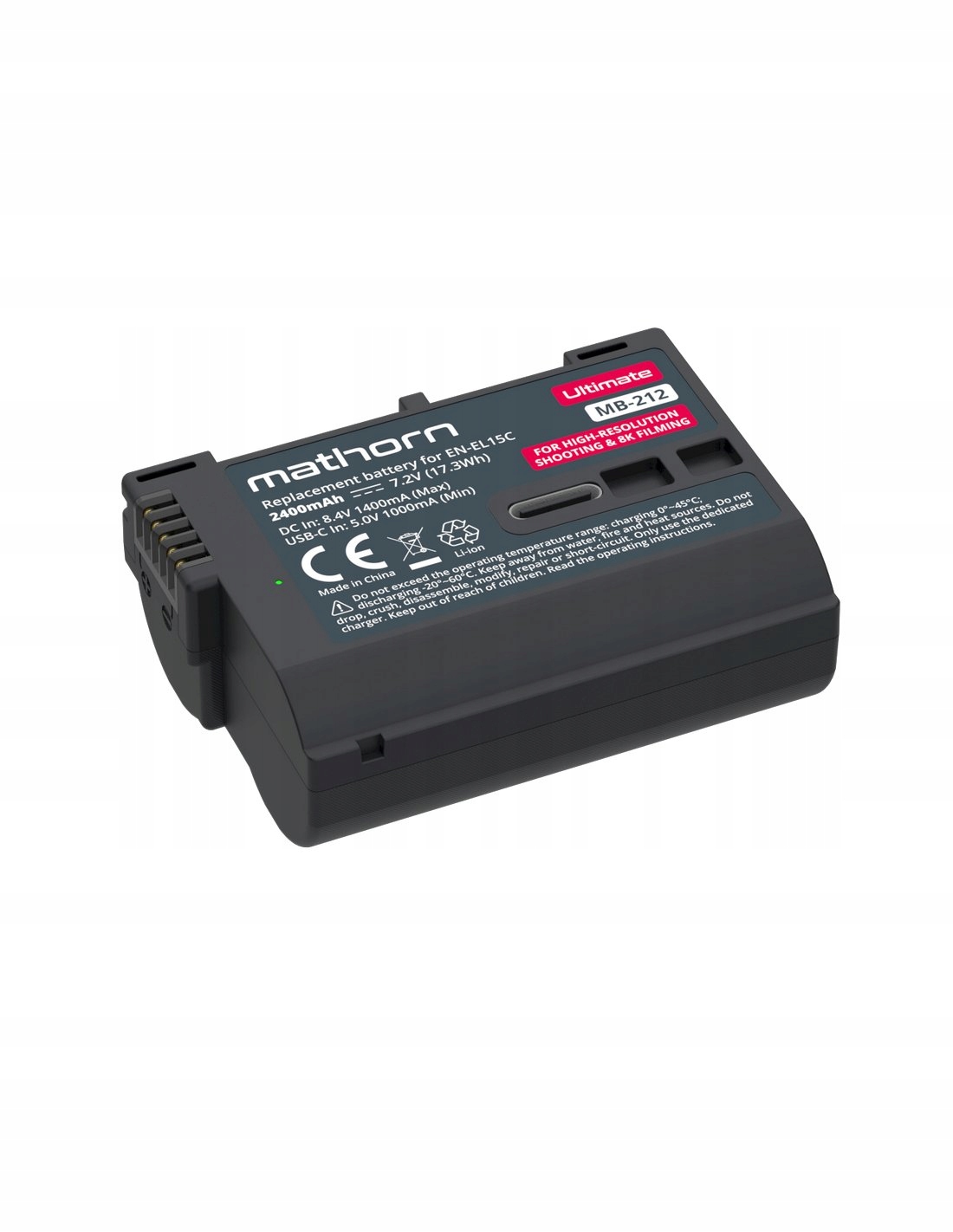 Akumulator Mathorn EN-EL15C MB-212A 2400 mAh do Nikon Z8 Z7 Z6 Symbol baterii MB-212A