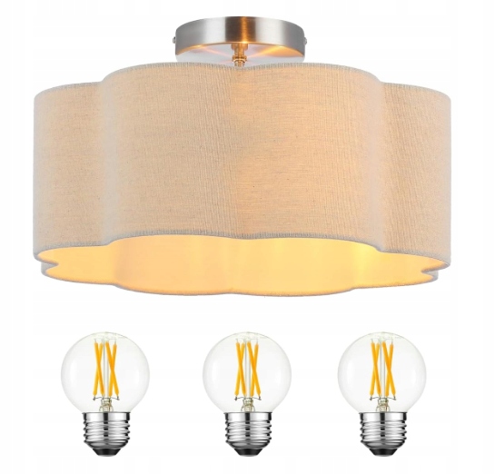 Elegantní Stropní svítidlo Newrays 3-bodová s látkovým krytem