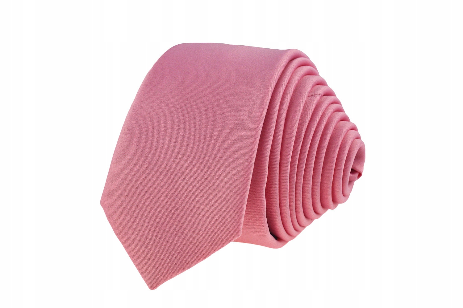 KRAWAT MĘSKI WĄSKI SLIM ŚLEDŹ 5 cm BRUDNY RÓŻ Marka Tissino