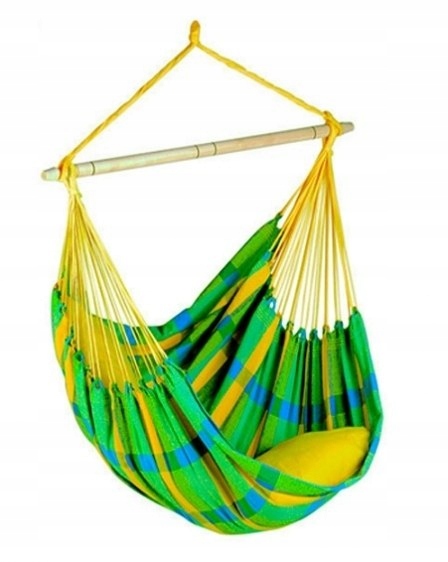 Kolorowy FOTEL WISZĄCY HAMAK Kokon HUŚTAWKA