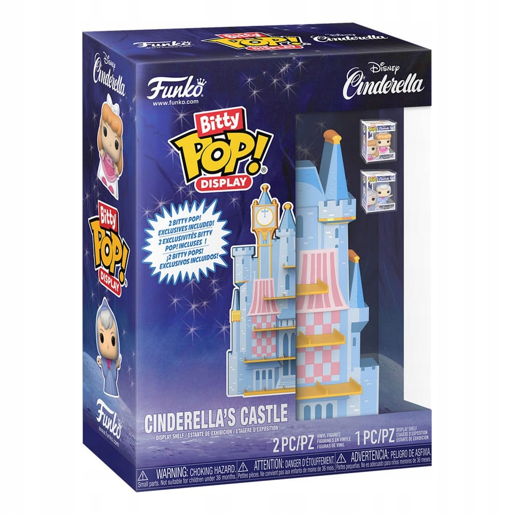 Disney Bitty Pop! Display se 2 figurkami zámku Popelky