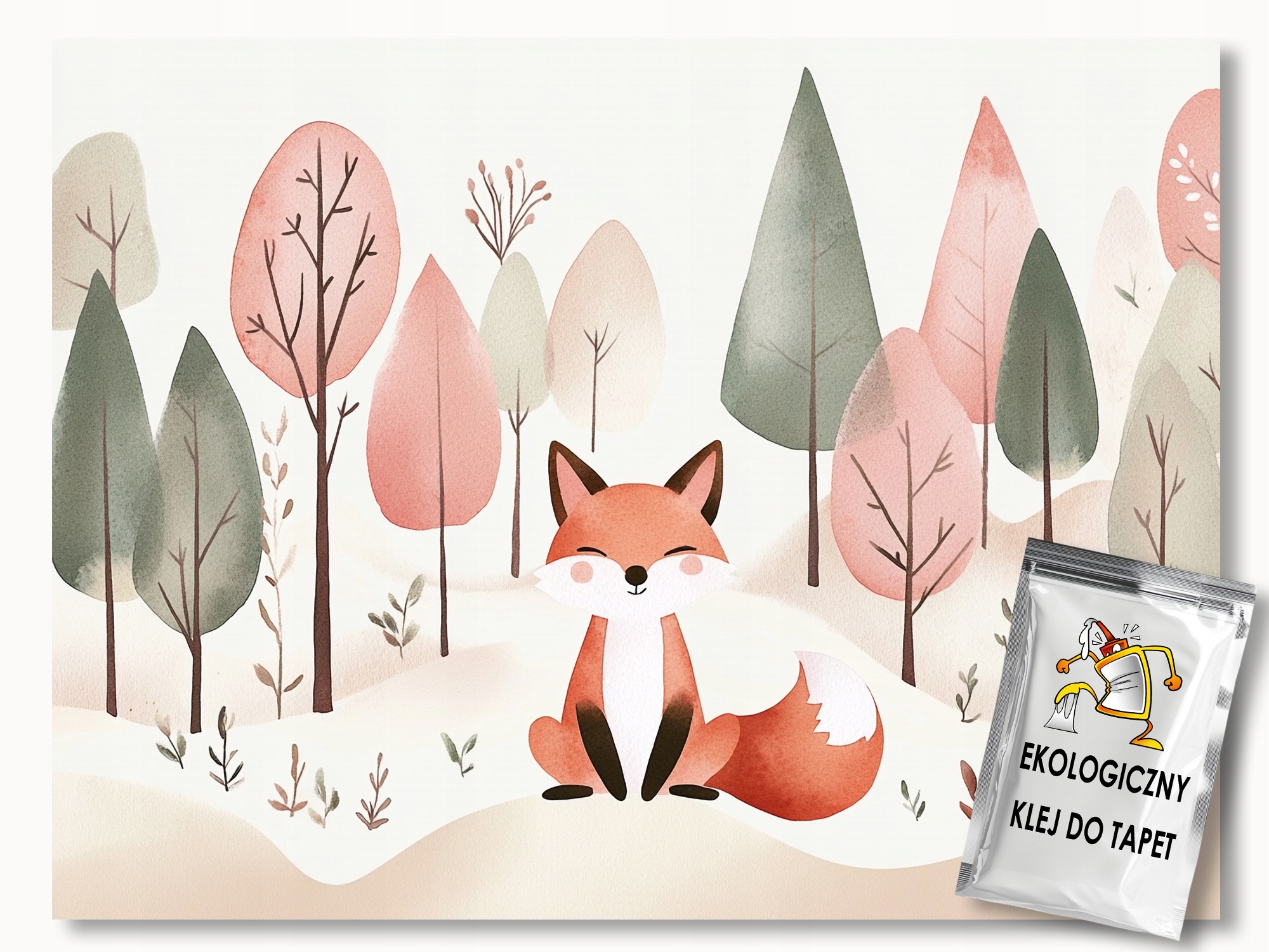 Fototapeta Flizelina Děti Pohádkový Les Stromy Zvířátka Liška 254x184 lepidlo