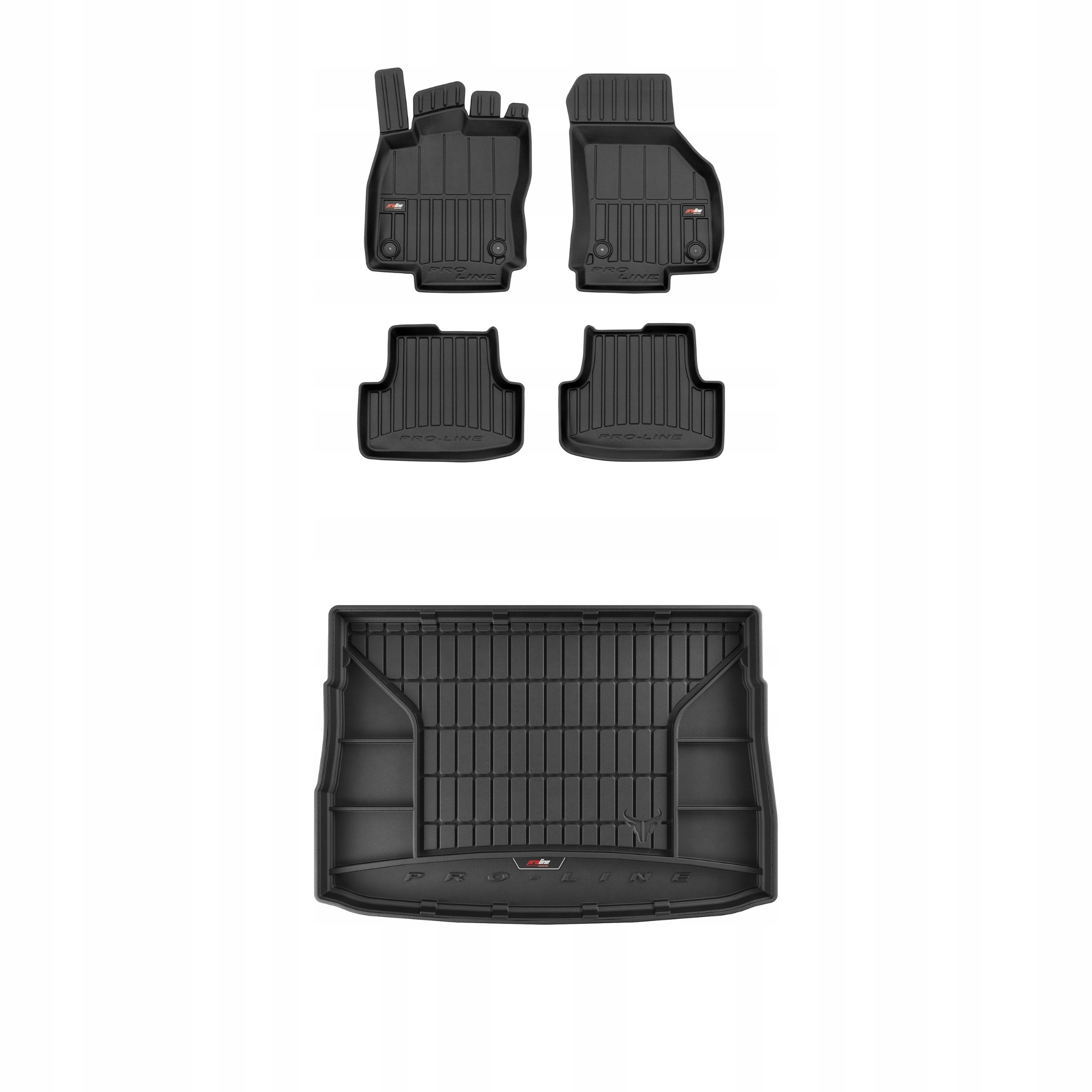 Frogum 3D Sada gumových koberců a rohoží s logem pro Volkswagen Golf VIII