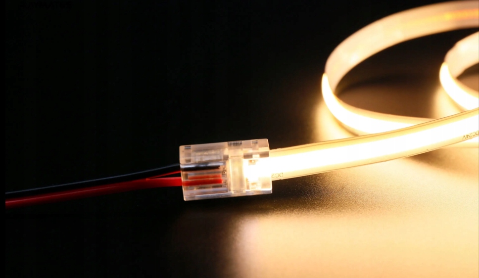 ZŁĄCZKA DO TAŚM LED COB 8mm IP20 ŁĄCZENIOWA KĄTOWA Z PRZEWODEM Stan opakowania brak opakowania