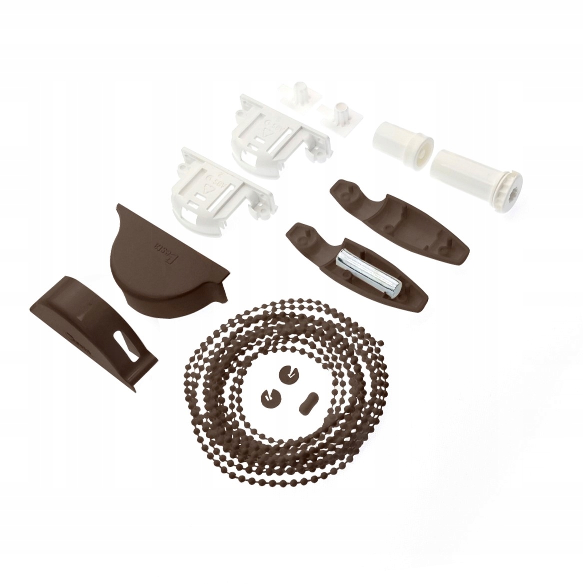 

Mechanizm do rolety w kasecie komplet lewy brąz