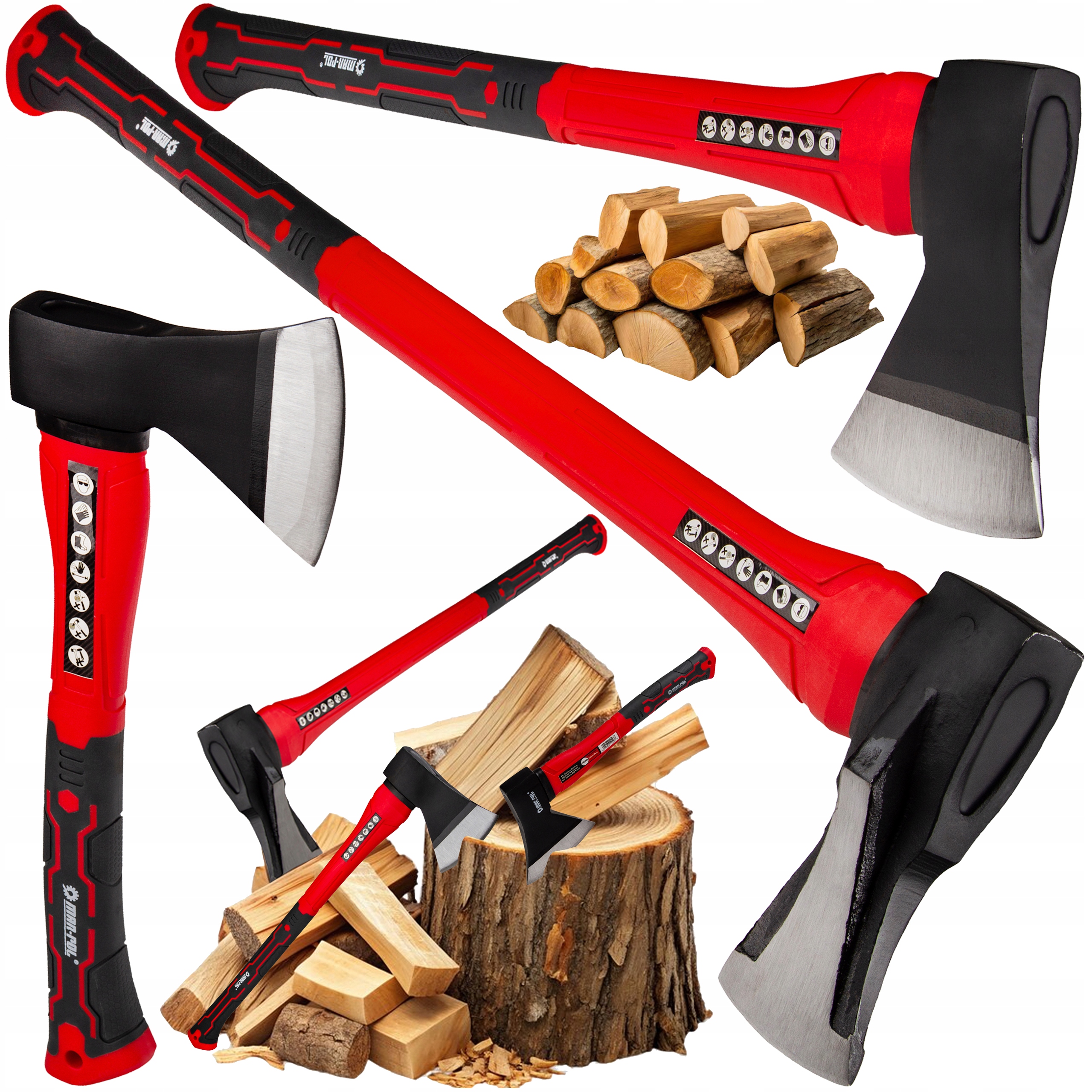 3 МІЦНІ СОКИРИ ДЛЯ РОЗКОЛУ СКЛОВОЛОКНОВИЙ КЛИН ДЛЯ РОЗКОЛУ