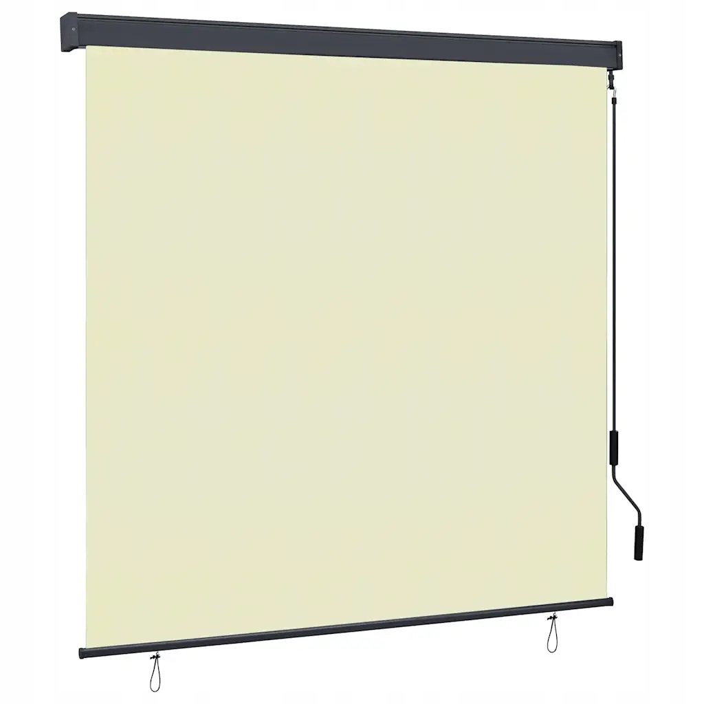 vidaXL Roleta se záclonami Krémová 180 x 250 cm Textil a hliník