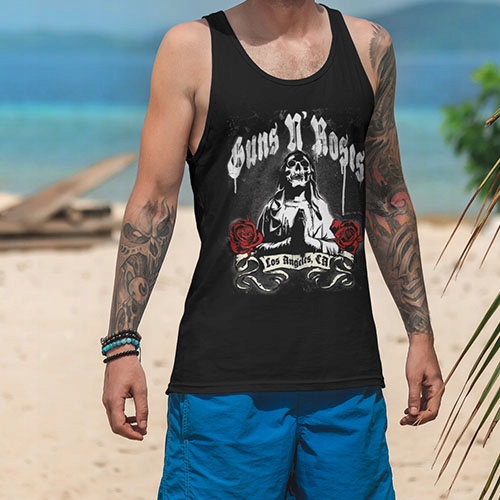 TANK TOP HORROR/ROCK GUNS N ROSES DEATH PRAYING Marka inna