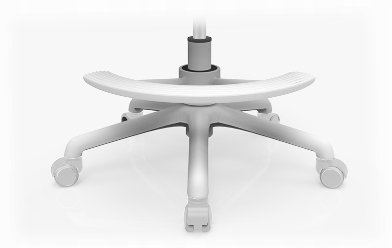 Fotel dla dziecka do biurka Easy White Szary Materiał obicia tkanina