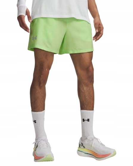 Under Armour Szorty Biegowe Launch 5" Lumos Lime r. M